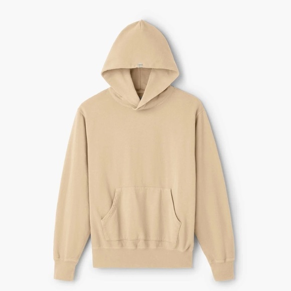 [3] TKEES Beige Core Hoodie 100% Cotton Heavyweight Hoodie Made In Canada - Picture 3 of 13